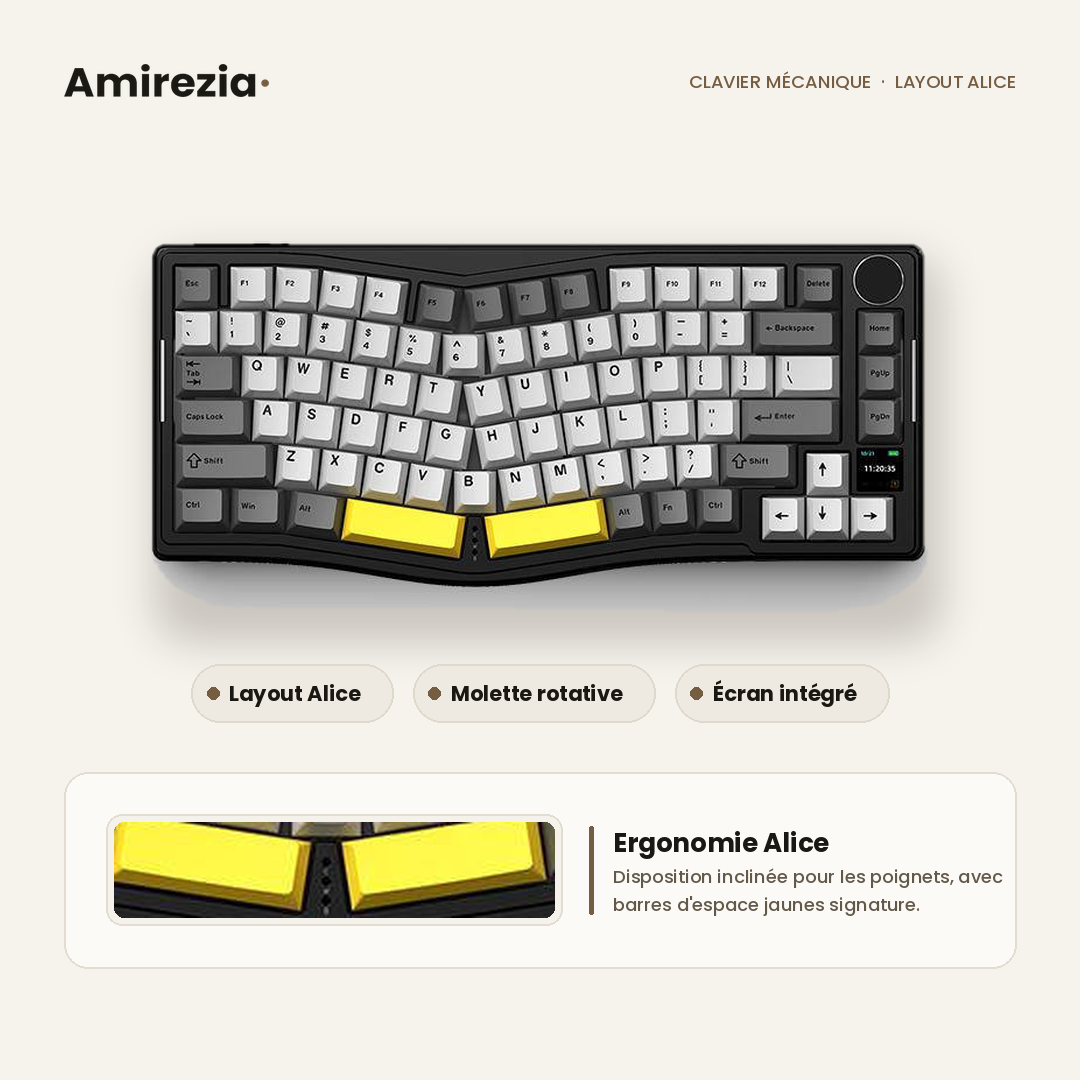 Clavier mécanique Amirezia Alice Pro